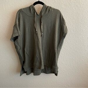 NWT Saturday Sunday Anthropologie Sleeveless Hooded Sweater Olive Green